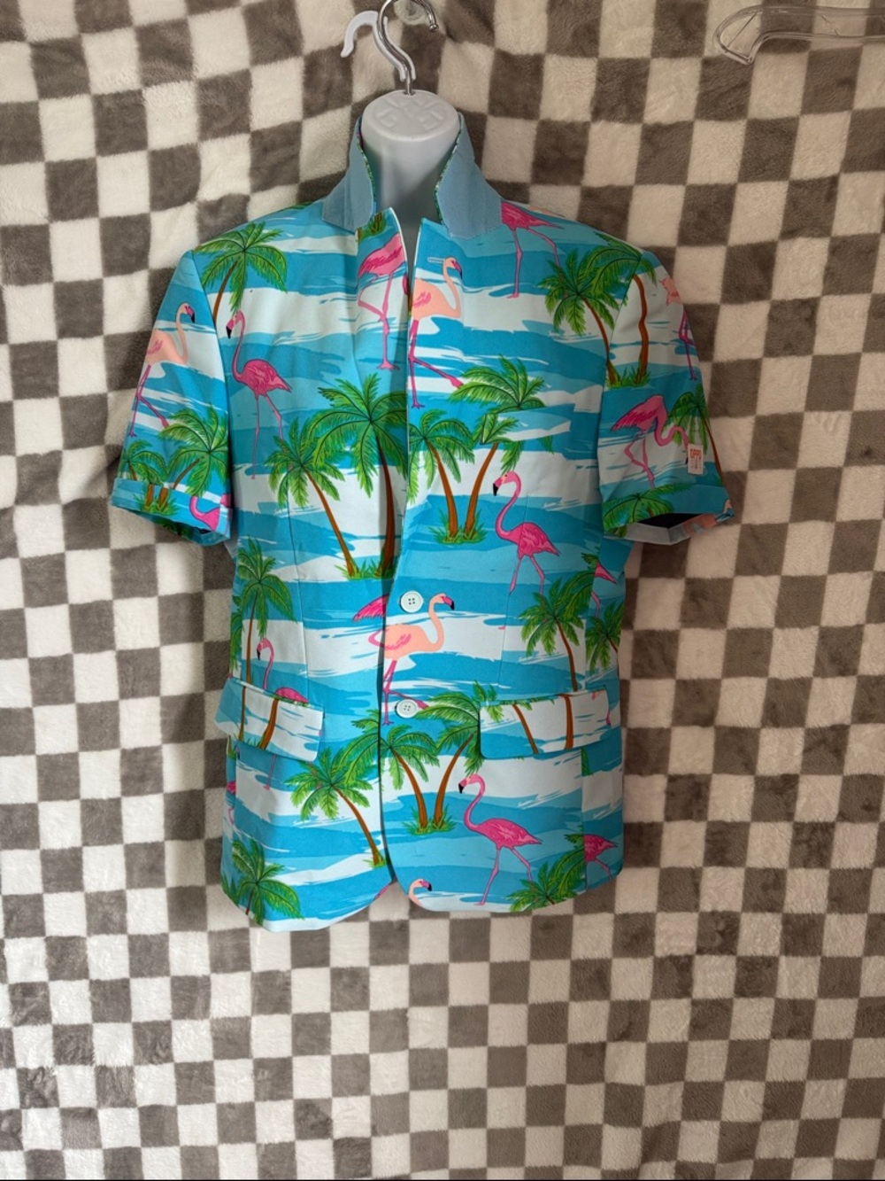 Men’s Opposuits Modern Fit Flamingo Button Down Dress Shirt Size 36 USD